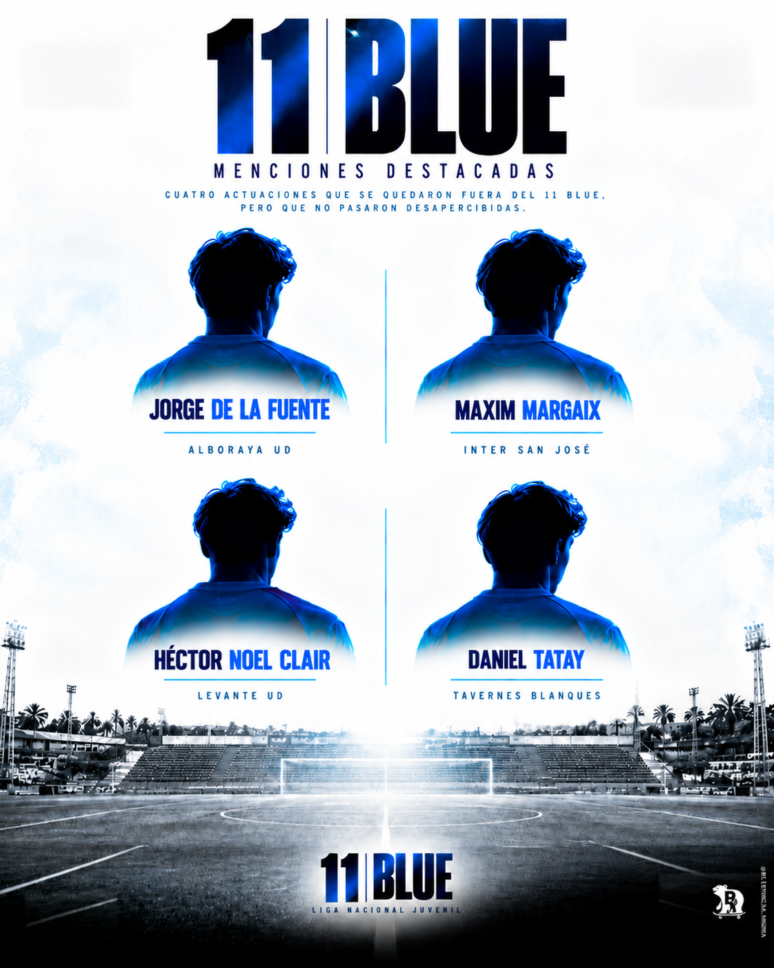 Menciones destacadas 11 BLUE Jornada 5 Liga Nacional: Jorge de la Fuente, Maxim Margaix, Héctor Noel Clair y Daniel Tatay