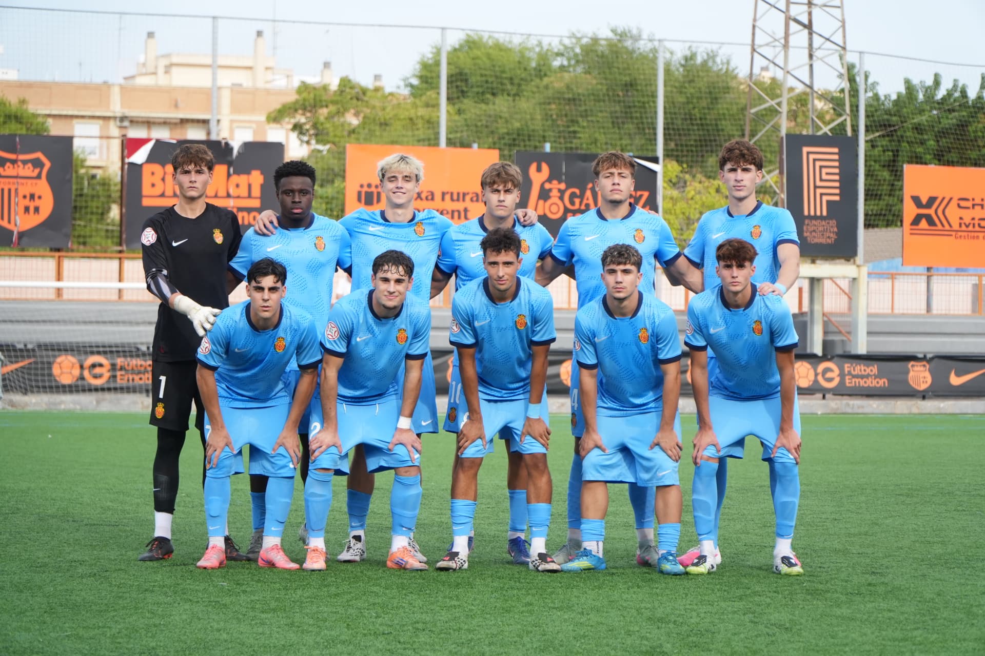 El RCD Mallorca antes del partido de División de Honor Juvenil.