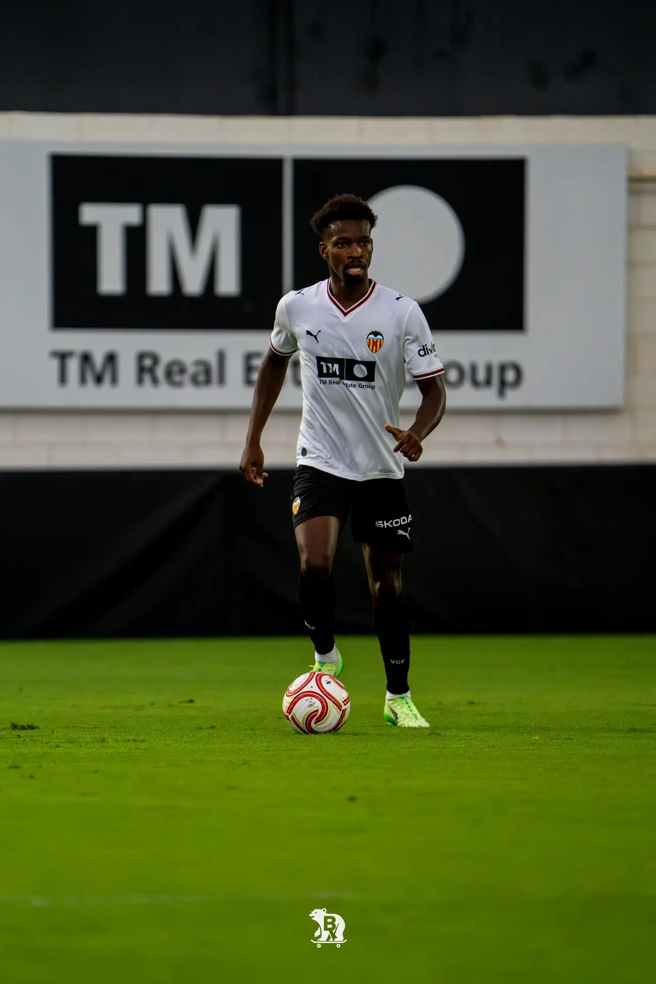 Jugador del VCF Mestalla durante el partido ante el Nàstic en el Estadi Antonio Puchades — foto de Blue Visual Media
