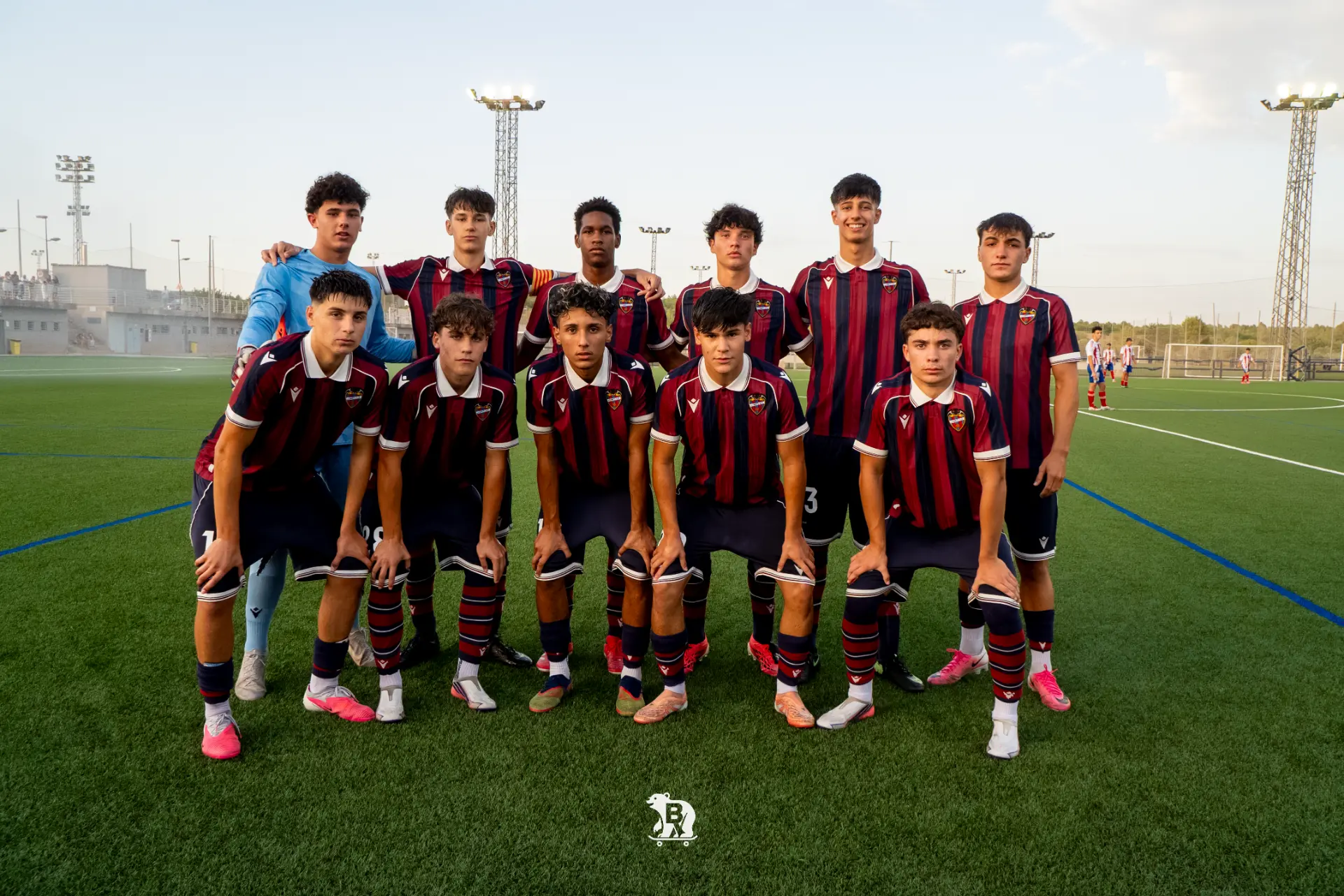 El once inicial del Juvenil B granota