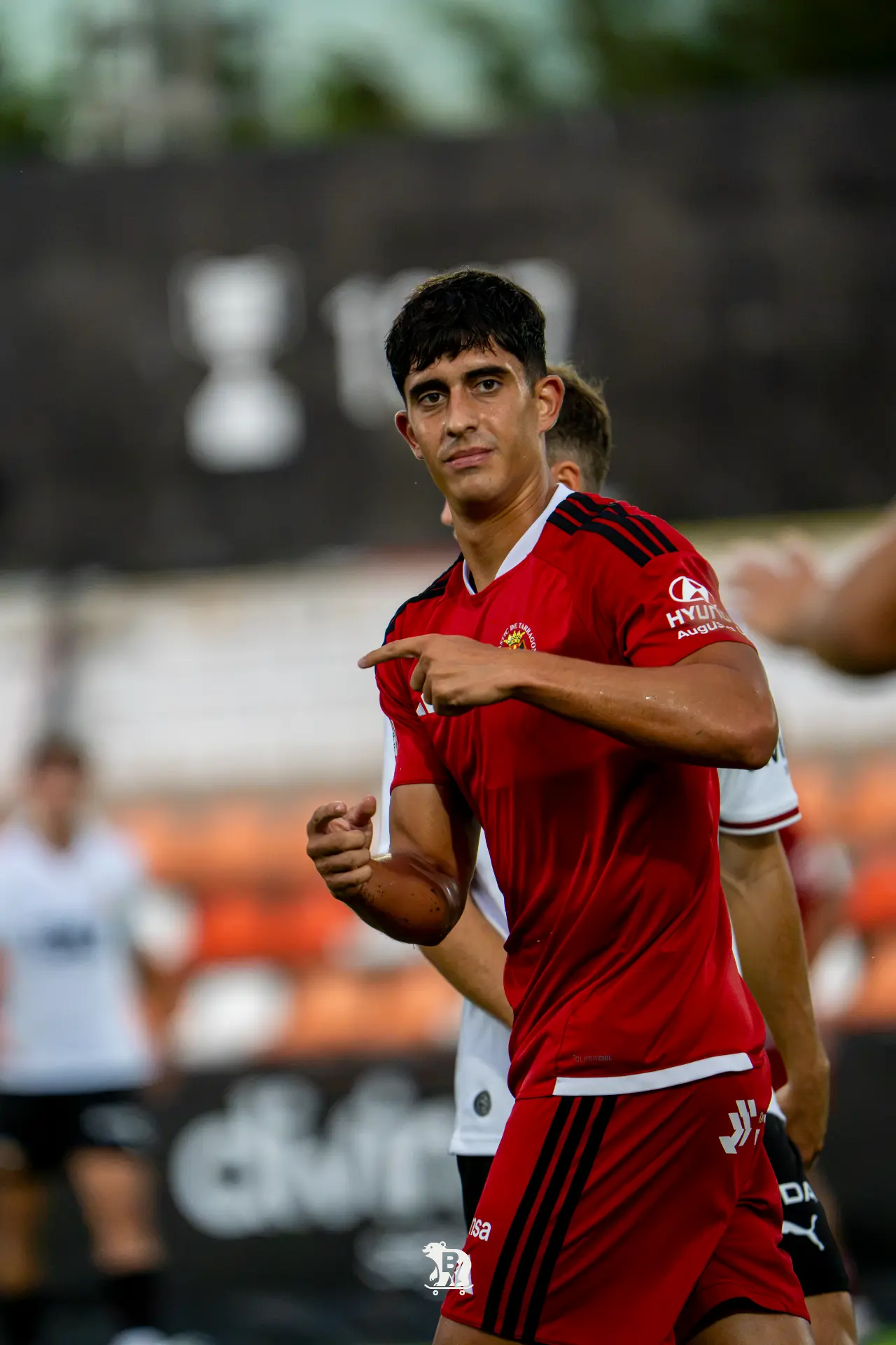 Jugador del Nàstic durante el partido