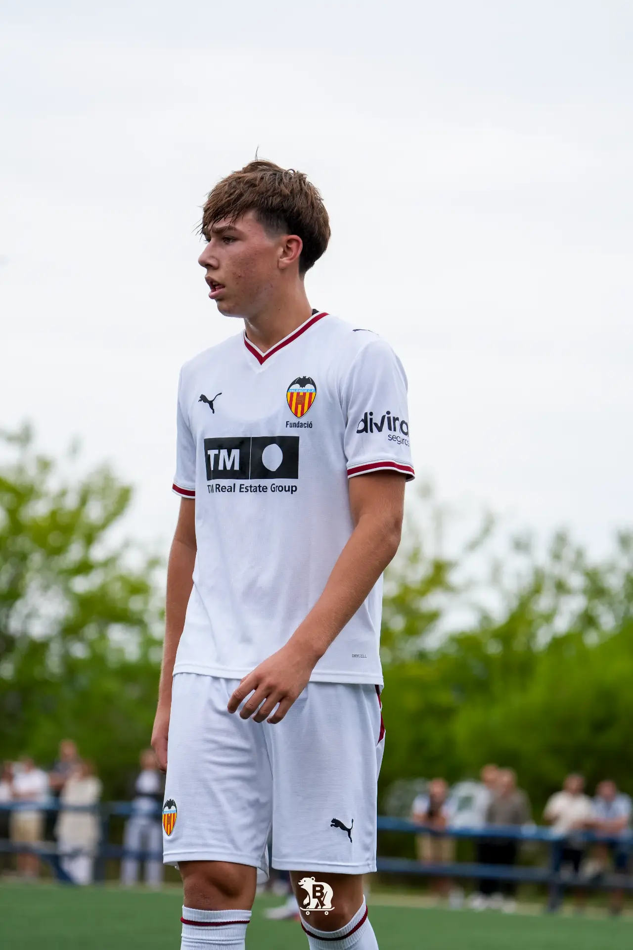 Un jugador del CF Fundació VCF A durante el encuentro.