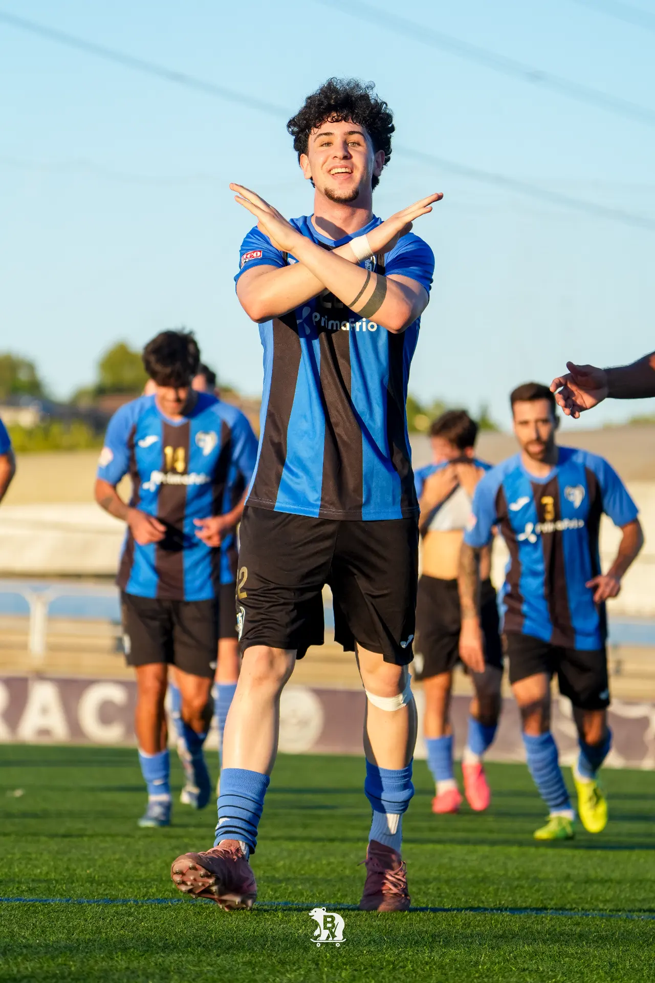Celebración en el derbi de San Antonio de Benagéber.